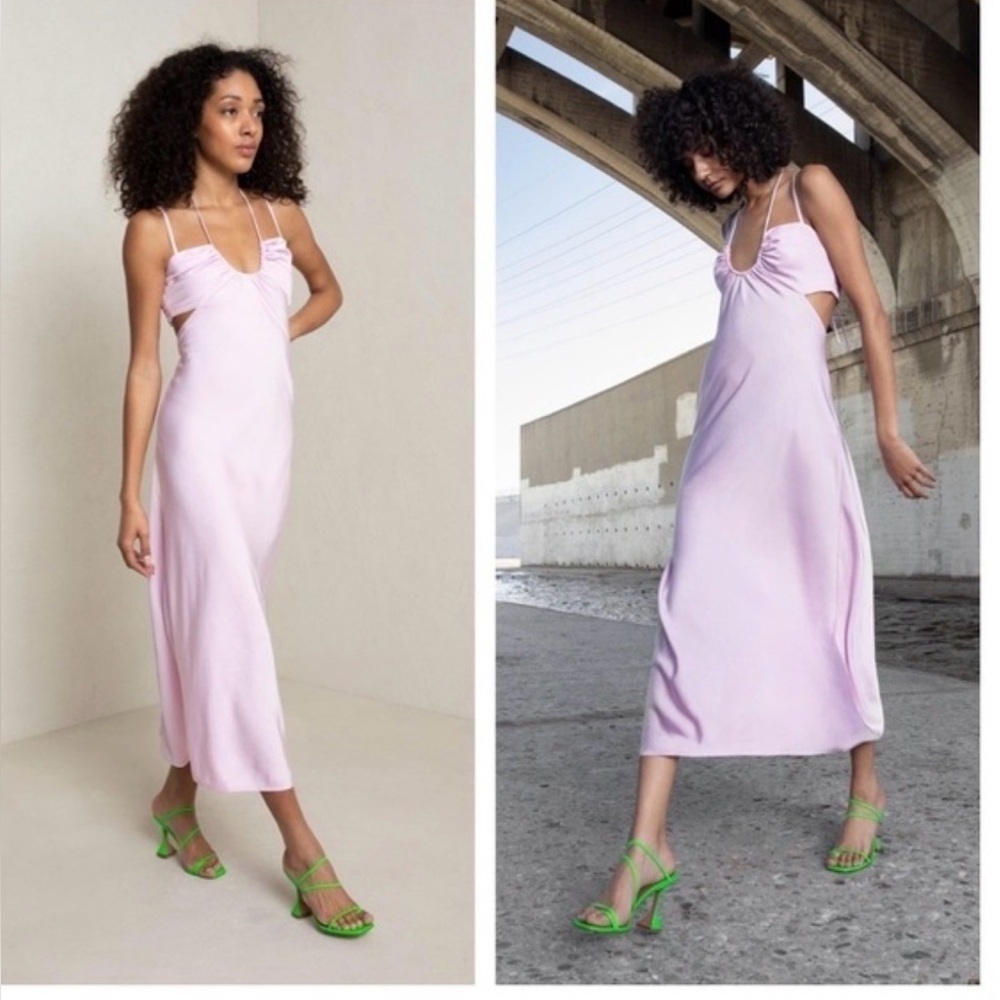 ALC Sienna halter light pink strappy dress size 4